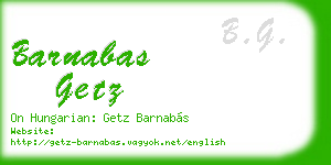 barnabas getz business card